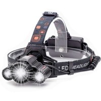 Bailong Rechargeable Headlamp With 3 LED T6 XPE Head Lights18650 Lithium Battery Head lamps