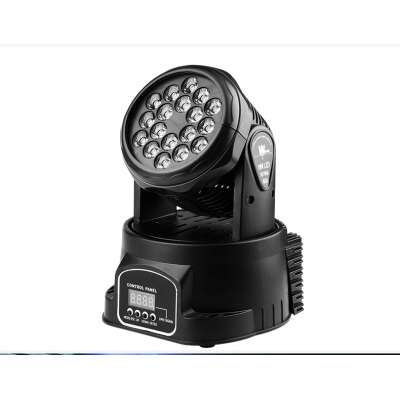 Professional DMX light 18*3W LED RGB color disco party stage using moving head light