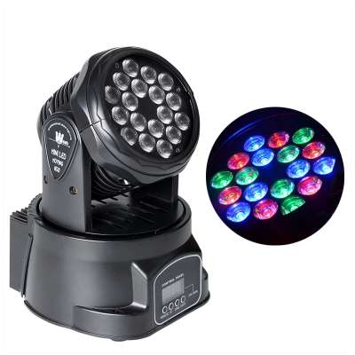 Baisun brand factory price 18pcs 3W mini wash light disco 512dmx led moving head light