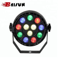 led stage lights mini 12pcs 1w RGBW flat plastic par lights