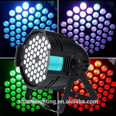 BAISUN brand dmx512 sound auto-running control stage lighting 54*3W RGB 3 in 1 led stage par can